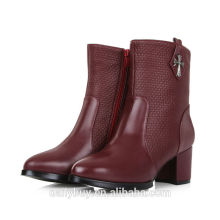 2014 hot sale lady leather boot shoes women short boots